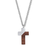 Anhänger mit Kette "Wooden Cross"